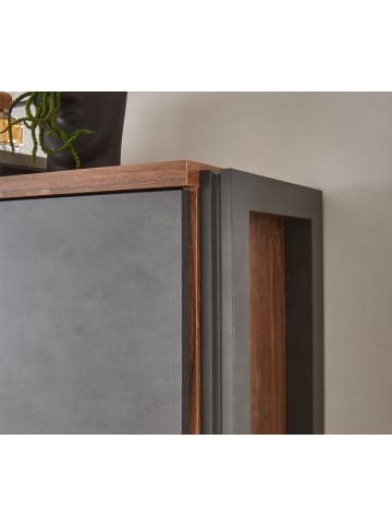 Furn.Design Waschbeckenunterschrank Eiche Stirling, Matera grau, Badmöbel Unterschrank 61 cm