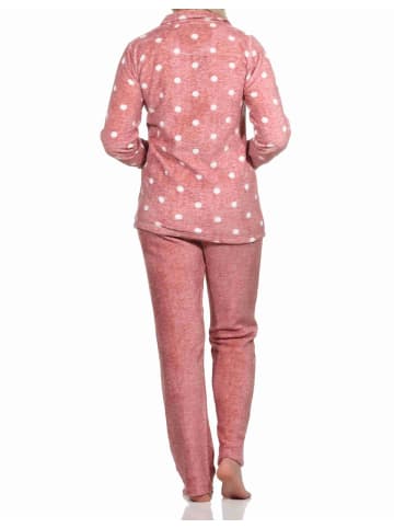 NORMANN Hausanzug Coralfleece Tupfen Punkte - 76700 in rosa