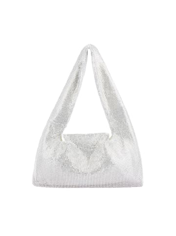 faina Damen Schultertasche Aus Kristallen in Silber
