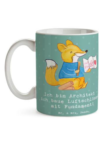 Mr. & Mrs. Panda Tasse Architekt Luftschlösser mit Spruch in Meeresbrise