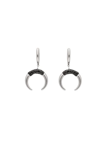 faina Women Earrings in Silver Black