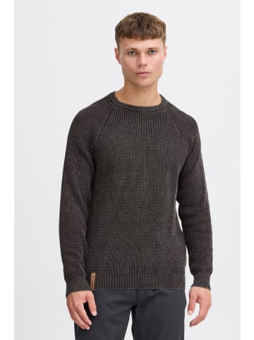 INDICODE Strickpullover IDRockford 35176MM Strickpulli in Waffelstrick-Optik in Schwarz