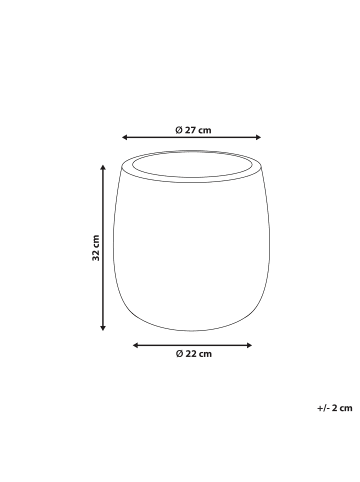 Beliani Outdoor Blumentopf LIVADIA in Grün - (W) 27 x (H) 32 x (L) 27 cm