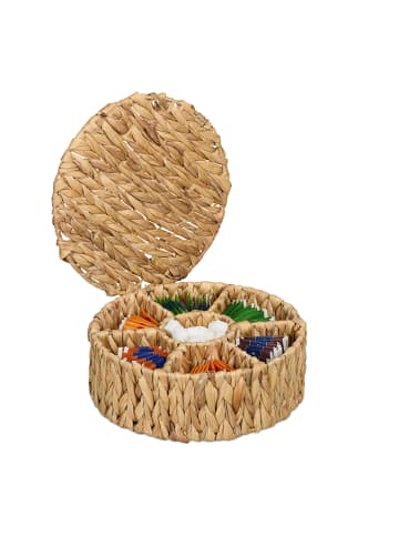 relaxdays Teebox in Natur - (H)11,5 x Ø28 cm