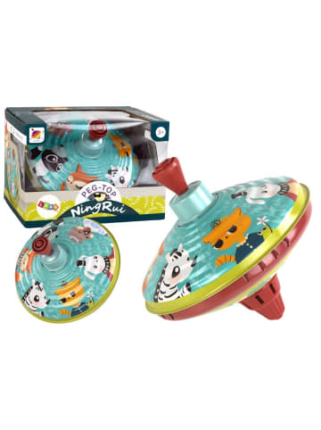 LEAN TOYS Metallkreisel, Tierspielzeug, traditionell