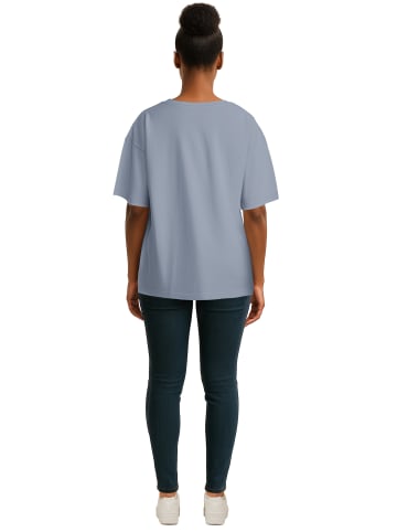 Reichstadt Reichstadt Regular Fit T-Shirt Damen Shoulder Drop 25RSW071 Light Blue S