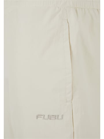 FUBU FUBU Herren FM241-010-2 Fubu Corporate Block Track Pants in creme/light blue