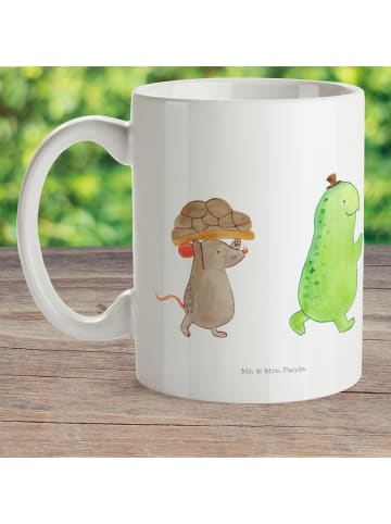 Mr. & Mrs. Panda Kindertasse Schildkröte Maus ohne Spruch in Weiß