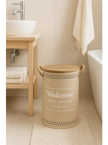 kobolo Wäschekorb WELCOME34 in Braun