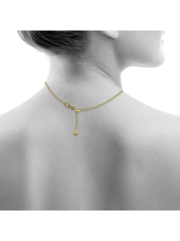 SilberDream 925 Silber vergoldet (Gelbgold 333) Damen SilberDream Halsketten Herz  ca. 45cm