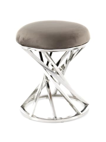 Kayoom Hocker Wesley in grau - silber