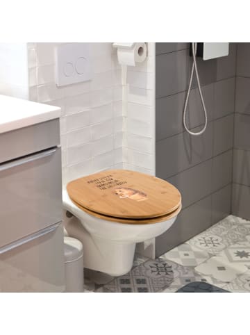 Mr. & Mrs. Panda Motiv WC Sitz Igel Kuchenstück mit Spruch in Braun