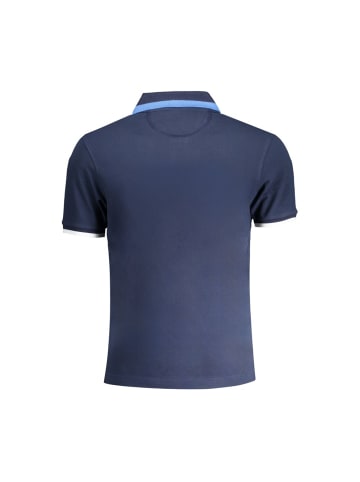 La Martina Blaues Baumwoll-Polohemd