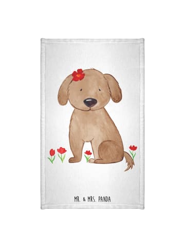Mr. & Mrs. Panda Frotteetuch Hund Dame ohne Spruch in Weiß