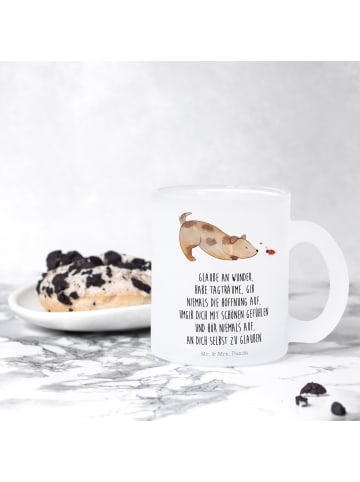 Mr. & Mrs. Panda Teetasse Hund Marienkäfer mit Spruch in Transparent