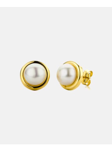 Diamant L'éternel Ohrstecker aus 375 Gelbgold mit Perle