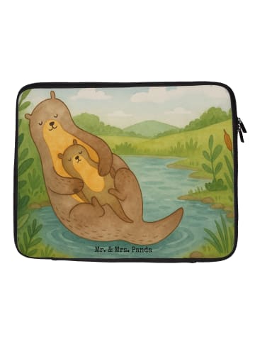 Mr. & Mrs. Panda Laptop Tasche Otter Kind Design ohne Spruch in Weiß