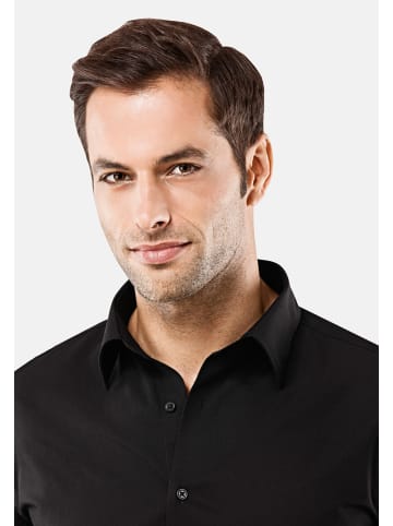 Vincenzo Boretti Hemd gerader Schnitt in schwarz