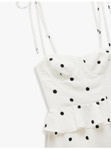 KOTON KLEIDER in Weiß Gemustert