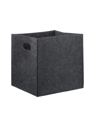 relaxdays 10 x Filzkorb in Anthrazit - (B)30 x (H)30 x (T)30 cm