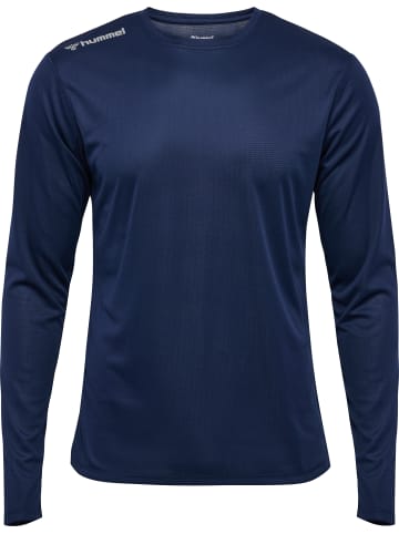 Hummel Hummel T-Shirt L/S Hmlrun Laufen Herren Atmungsaktiv Leichte Design in BLACK IRIS