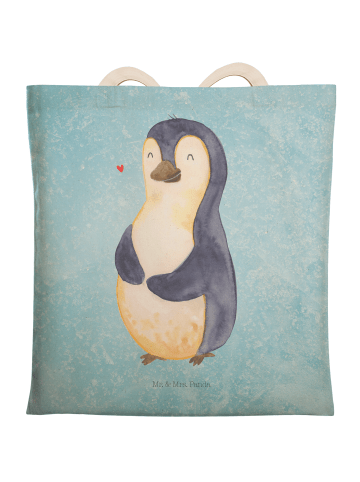 Mr. & Mrs. Panda Umhängetasche Pinguin Diät ohne Spruch in Eisblau