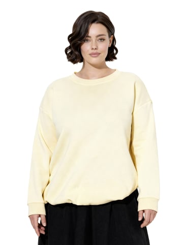 Ulla Popken Sweatshirt in blassgelb