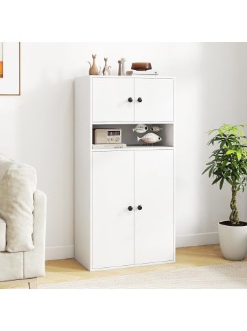 COSTWAY Bücherschrank 54 x 30 x 111 cm in Weiß