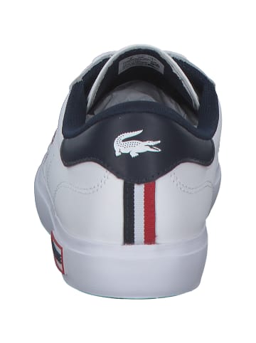 Lacoste Schnürschuhe in white/blue/red