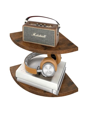 VASAGLE Eckregal Colex in Vintagebraun - (B)20 x (H)1.2 x (T)20 cm