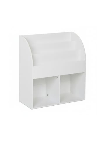 relaxdays Kinderbücherregal in Weiß - (B)72 x (H)78,5 x (T)33,5 cm