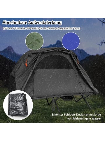 COSTWAY 4in1 Campingzelt für 1-2 Personen in Grau