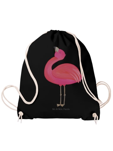Mr. & Mrs. Panda Gym Bag Flamingo Stolz ohne Spruch in Schwarz
