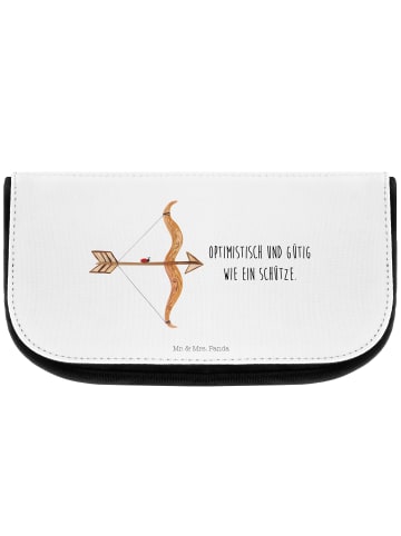 Mr. & Mrs. Panda Beautytasche Sternzeichen Schütze mit Spruch in Weiß