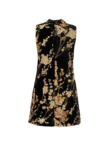 Schwarz Viskose Damen Kleid