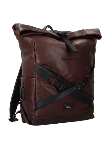 Piquadro Harper Rucksack Leder 48 cm Laptopfach in dark brown