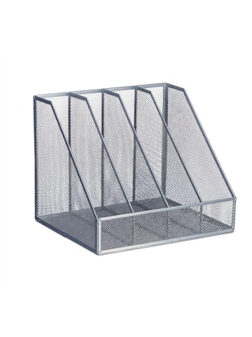 relaxdays Stehsammler in Silber - (B)31 x (H)26 x (T)26 cm