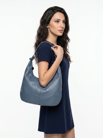 Cluty Shopper echt Leder in blau