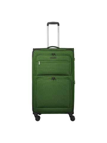 travelite Cubis 4 Rollen Trolley L 83 cm mit Dehnfalte in green