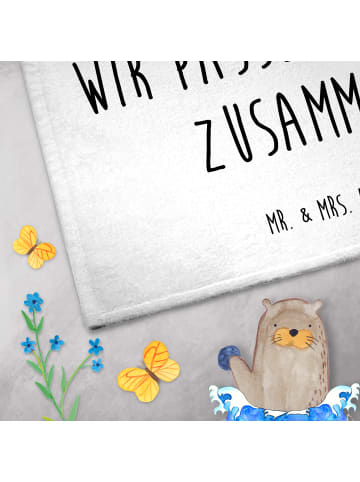 Mr. & Mrs. Panda Handtuch Avocado Toast mit Spruch in Weiß