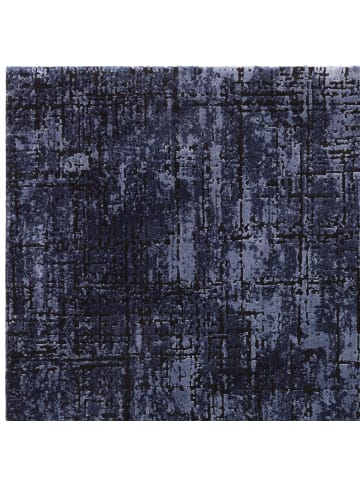 KADIMA DESIGN Teppich Velours, Kunstfaser, Wohnkultur, Büro, Leicht zu Reinigen in Dunkelblau