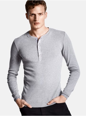 Schiesser Longsleeve Henley 1/1 - Karl-Heinz in Grau