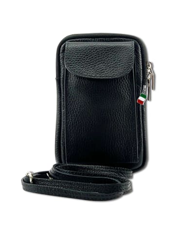 Florence Florence Umhängetasche, Handtasche Leder schwarz ca. 12cm