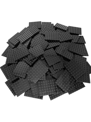 LEGO 6x8 Platten Bauplatten Schwarz 3036 25x Teile - ab 3 Jahren in black