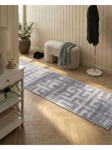 Beliani Läufer BEYDAG in Grau - (W) 80 x (L) 300 cm