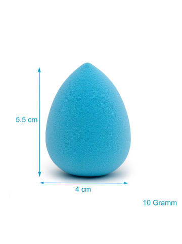Intirilife 5er Set Make Up Schwamm Kosmetik Schmink Schwämmchen Sponge in Blau