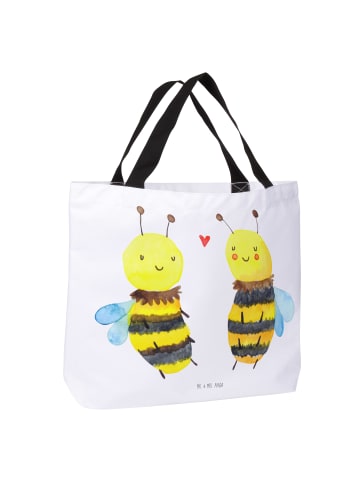Mr. & Mrs. Panda Tasche Biene Verliebt ohne Spruch in Weiß