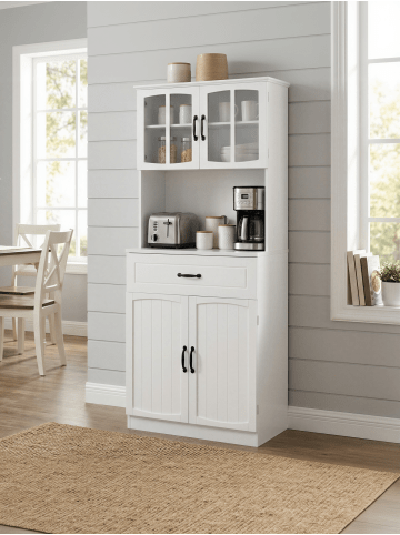 VASAGLE Buffet Helan-old in Weiß - (B)73 x (H)179.8 x (T)41.5 cm