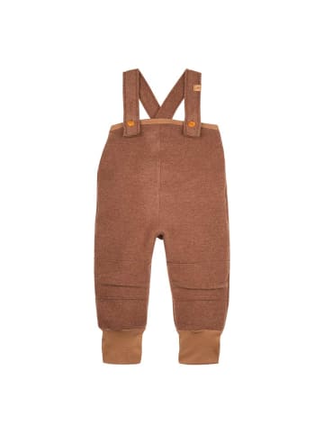 pure pure by BAUER Trägerhose aus Wollwalk in haselnuss