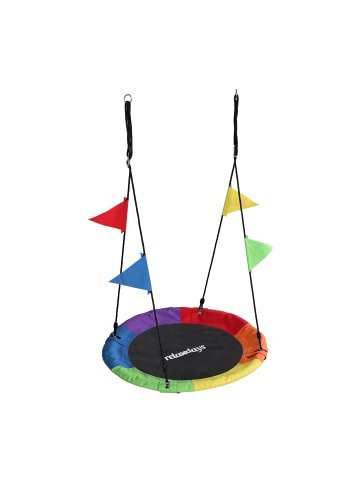 relaxdays Nestschaukel "Wimpel" in Bunt – 100 cm